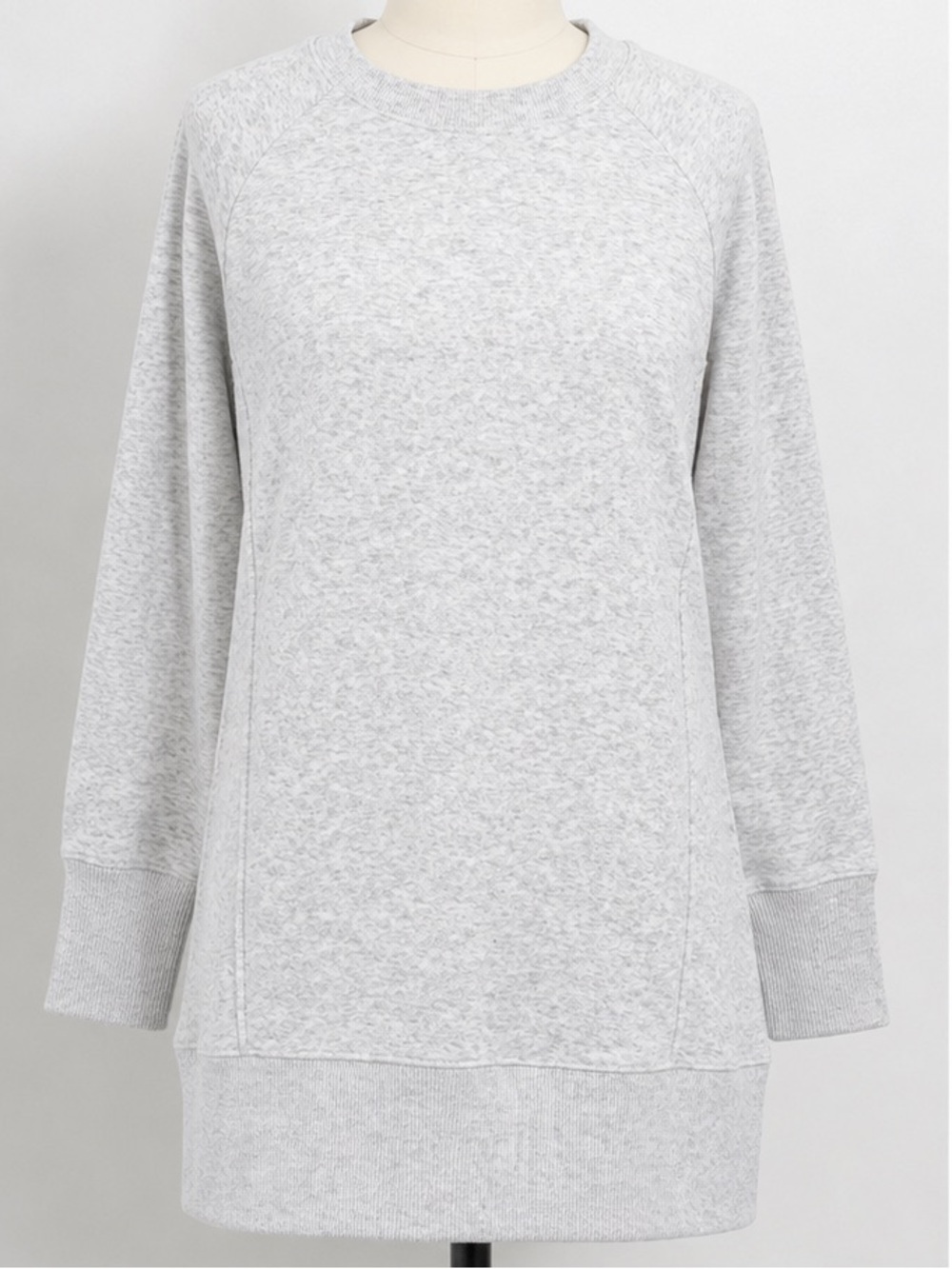 Joe Fresh Light Gray Crewneck long tunic Sweatshirt with warm lining